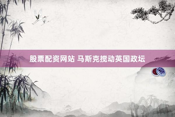 股票配资网站 马斯克搅动英国政坛