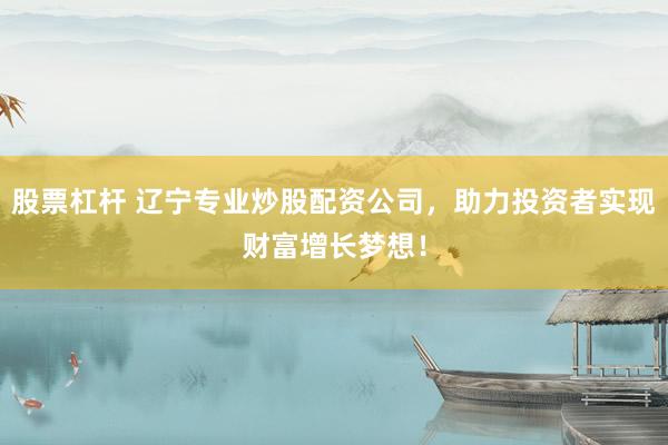 股票杠杆 辽宁专业炒股配资公司，助力投资者实现财富增长梦想！