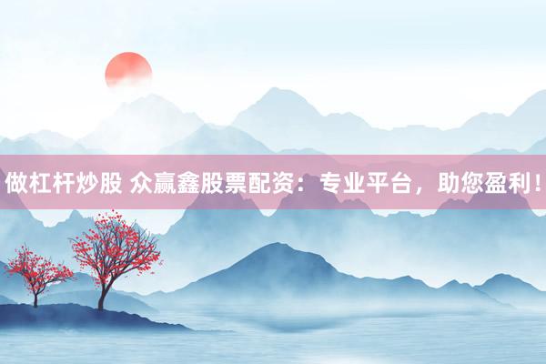 做杠杆炒股 众赢鑫股票配资:专业平台,助您盈利!