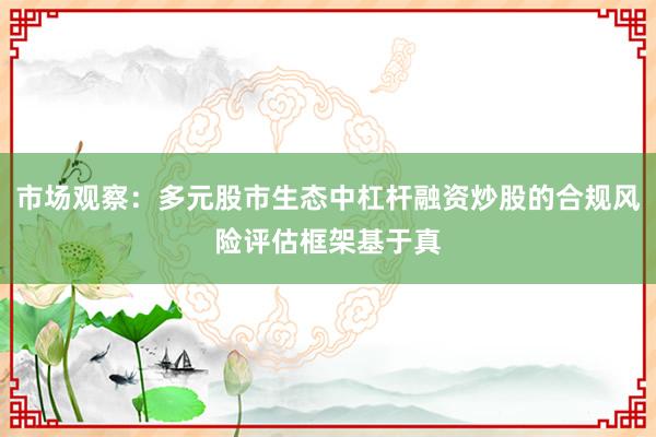 市场观察：多元股市生态中杠杆融资炒股的合规风险评估框架基于真